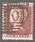 Great Britain Scott 33 Used Plate 217 - BF